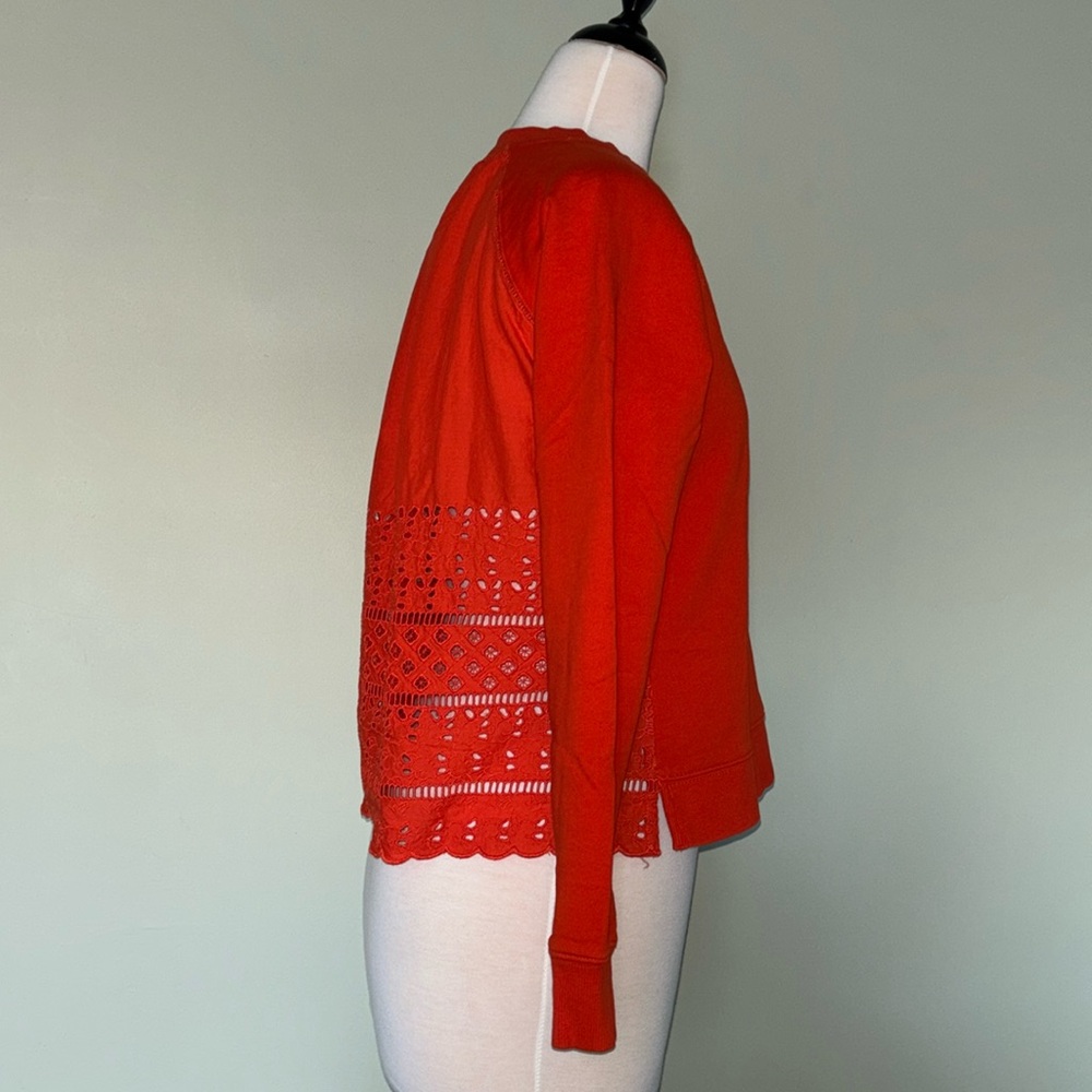 JCREW orange long sleeve with keyhole back design top blouse in women’s XS - Picture 5 of 6